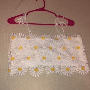 Flower crop top/ tank top